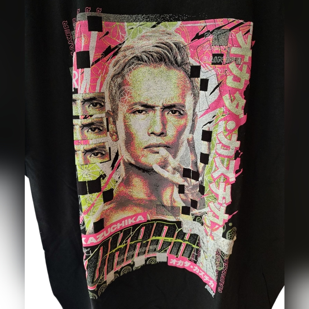 New- AEW Kazuchika Okada Rainmaker T-shirt Size Large - Picture 2 of 6